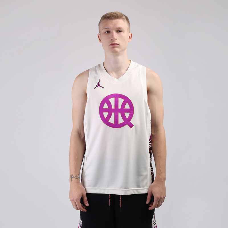 мужская бежевая майка Jordan Air Quai 54 Bball Jersey CW4094-133 - цена, описание, фото 1